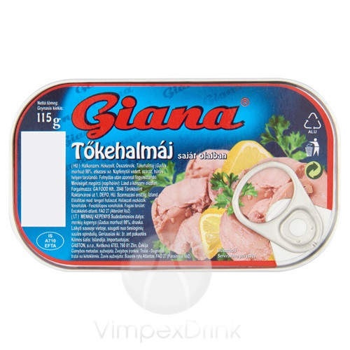 GIANA Tőkehalmáj füstölt ízes.115g