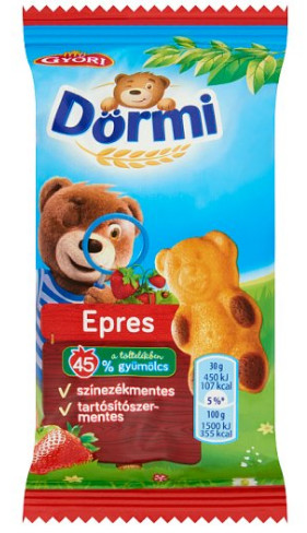 Győri Édes Dörmi Eper pürés 30g /48/