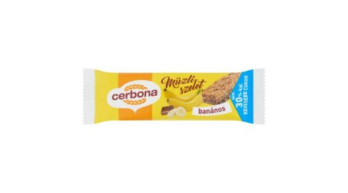 Cerbona müzli szelet banános kakaós tejbev. 20g /20/