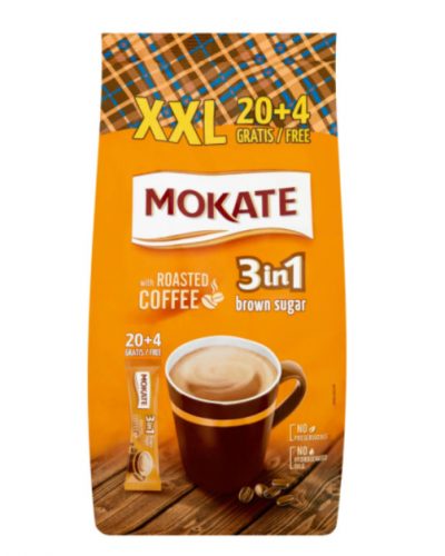 Mokate instant kávé 3in1 XXL Barnacukor 20+4*17g új