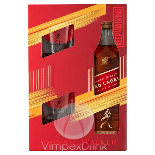 Johnnie W. Red Whisky 0,7l 40%+ 2pohár