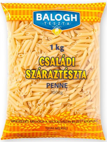 BALOGH Családi száraztészta 1kg Penne toj.nél.