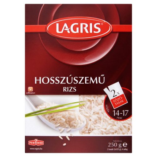 PODRAVKA LAGRIS RIZS ELŐFŐZ.HOSSZÚSZ.FŐZŐTA.250G