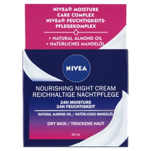 NIVEA AquaEffect Essentials Gazdagon Regeneráló Éjszakai Arckrém Száraz/Érzékeny Bőrre 50ml