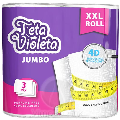 Violeta háztartási törlő prémium Jumbo XXL 2 tek.3 réteg 100% cell.