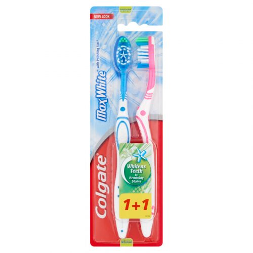 Colgate fogkefe Max White közepes 1+1db