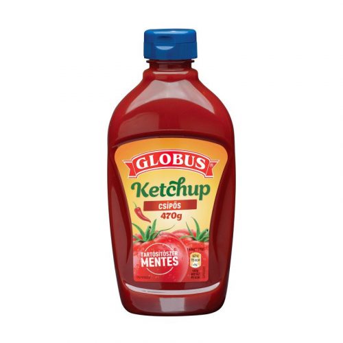 GLOBUS KETCHUP CSÍPŐS FLAKONOS 450G/470G