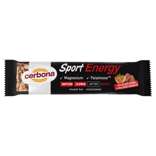 Cerbona Energy Csokoládés-mandulás müzliszelet 35g