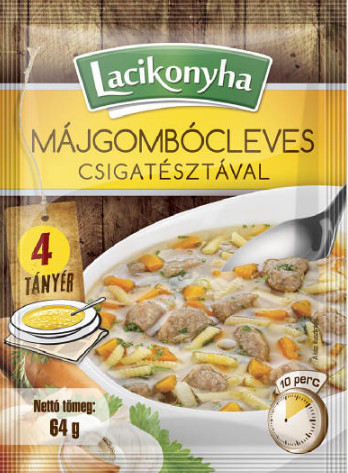 Lacikonyha Májgombócleves csigatésztával 4 tányéros 64g