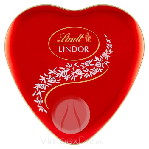 Lindor Milk Tin kicsi szív fémdoboz 50g