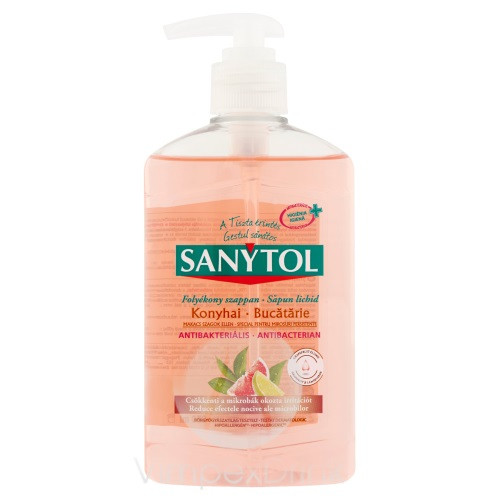 Sanytol Fertőtlenítő Foly.Szappan Konyhai Grapefruit és Lime 250ml