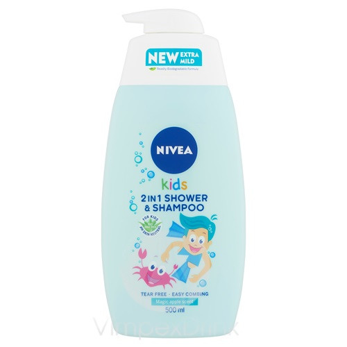 Nivea Kids tusfürdő&sampon 500ml fiú