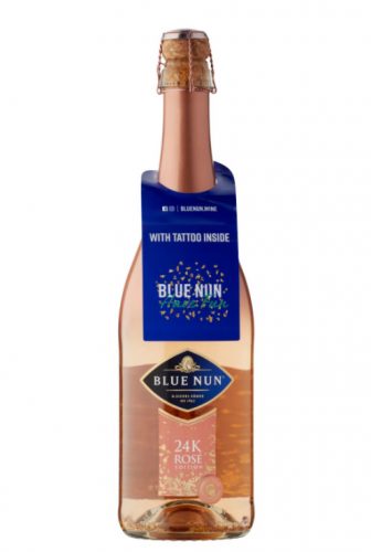 GV Blue Nun Rosé 24 karátos aranypelyhes pezsgő 0,75L