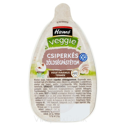 Hamé Csiperkés zöldségpástétom VEGGIE 105g /16/