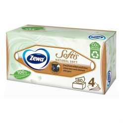   Zewa Softis 4rét.dob. papír zsebkendő NaturalSoft 80 db Új