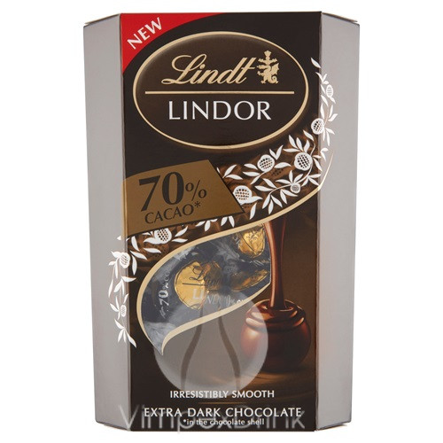 Lindor 70% Cacao étcsokoládé golyók díszdobozban 200g