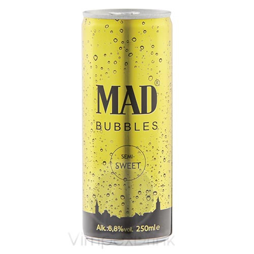 Mad Wine Bubbles Semi-Sweet 250ml CAN