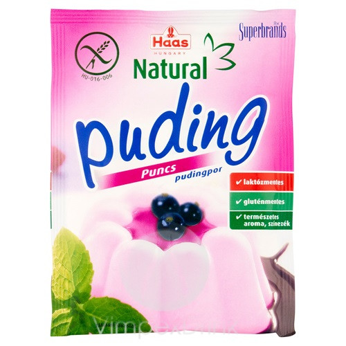 Haas Natural Puncsízű pudingpor 40g