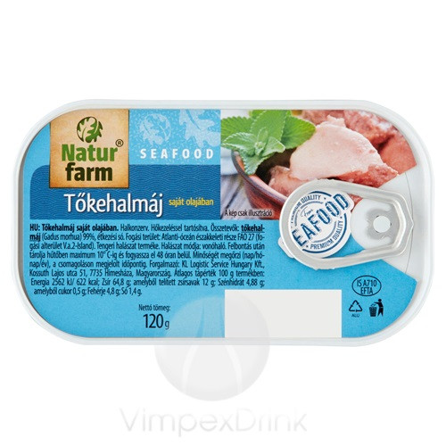 Natur Farm Tőkehalmáj s.olajában tp.120g