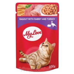 My Love alut.macskáknak nyúl-pulyka100g