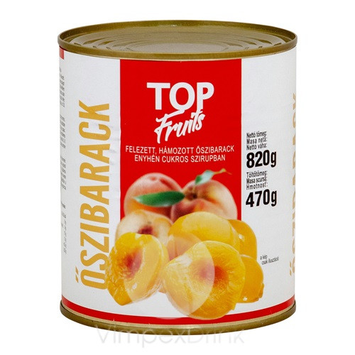 TOP Fruits őszibarack bef.820g