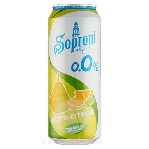 Soproni 0,0% Körte-Citrom 0,5l DOB DRS