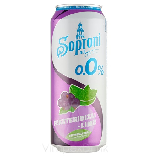 Soproni 0,0% Fek.ribiz-lime 0,5l DOB DRS