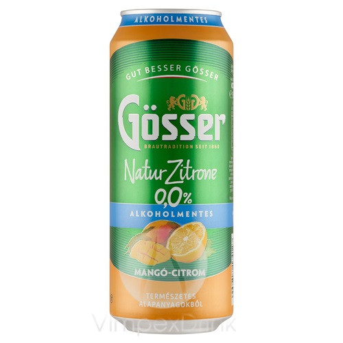 Gösser Nat.Zit.Mangó-Citr.0% 0,5ldob-DRS