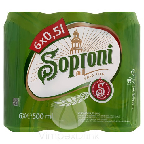 Soproni Multipack 6*0,5l dobozos /4/-DRS