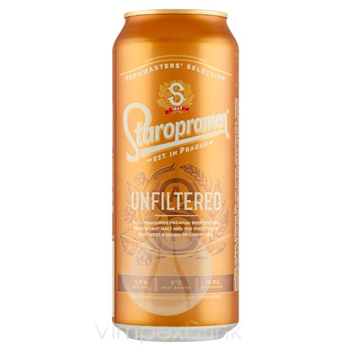 Staropramen Unfiltered 0,5l DOB 5% - DRS