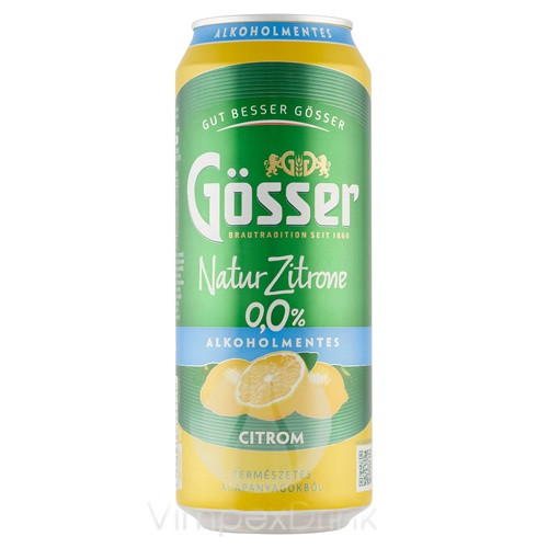 Gösser NaturZitr. citrom 0% 0,5l DOB-DRS