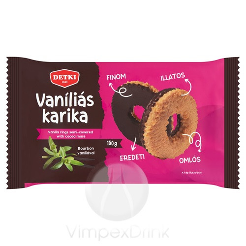 Detki vaníliás karika étbev.félig márt.150g