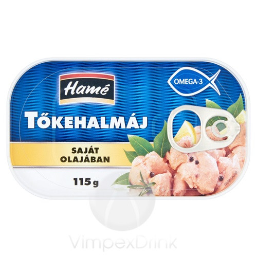 HAMÉ tőkehalmáj saját olajában 115g /12/