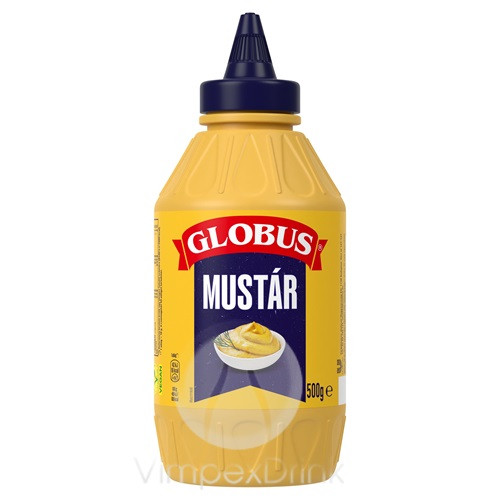 GLOBUS MUSTÁR FLAKONOS 500G