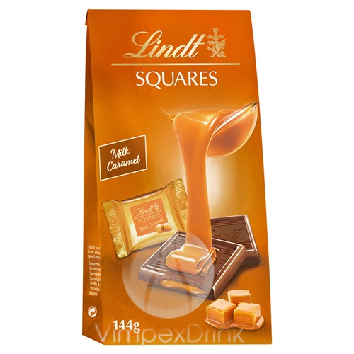 Lindt Squares Milk Caramel 144g